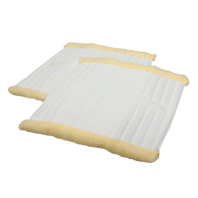 Bandage Pads Horsegear With Faux Fur White