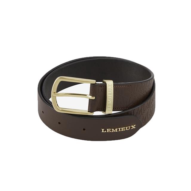 Belt LeMieux Debossed Brown-Gold