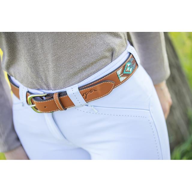 Belt Pénélope Pearl Mid Brown-Blue