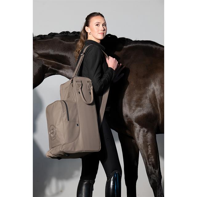 Boot and Helmet Bag Eskadron Platinum Faux Leather Light Brown