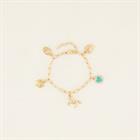 Bracelet PaardenpraatTV Charms Colour Gold