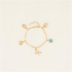 Bracelet PaardenpraatTV Charms Colour Gold