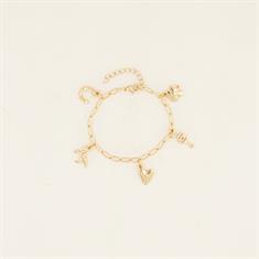 Bracelet PaardenpraatTV Charms Gold