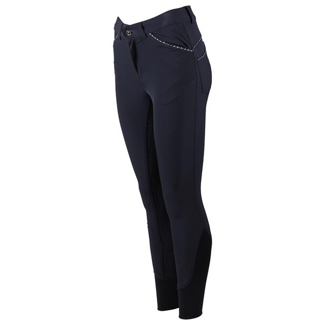 Breeches Easy Rider Elodie Diamond Kids Full Grip Dark Blue