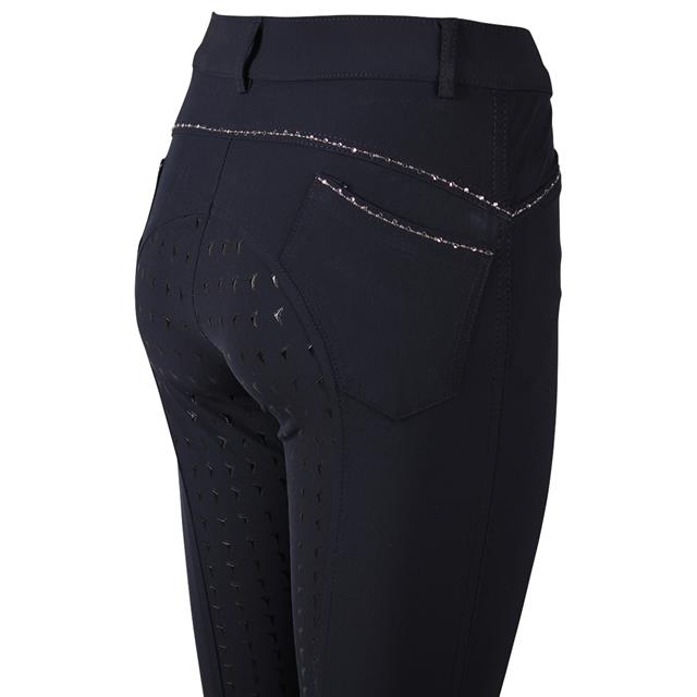 Breeches Easy Rider Elodie Diamond Kids Full Grip Dark Blue