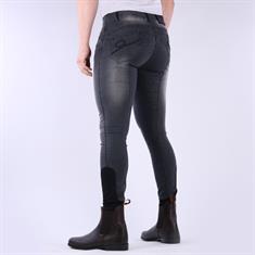 Breeches Harrys Horse Liciano Denim Men Full Grip Black-Denim
