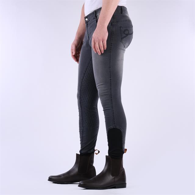 Breeches Harrys Horse Liciano Denim Men Full Grip Black-Denim