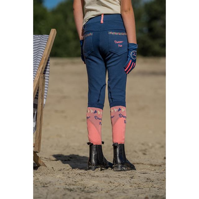 Breeches Horka Jolly Presto Full Grip Kids Dark Blue