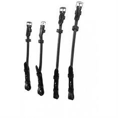 Bridle Cheekpieces for Snaffle Bridle Montar Round Curved Organic Tanned 4-pack Black