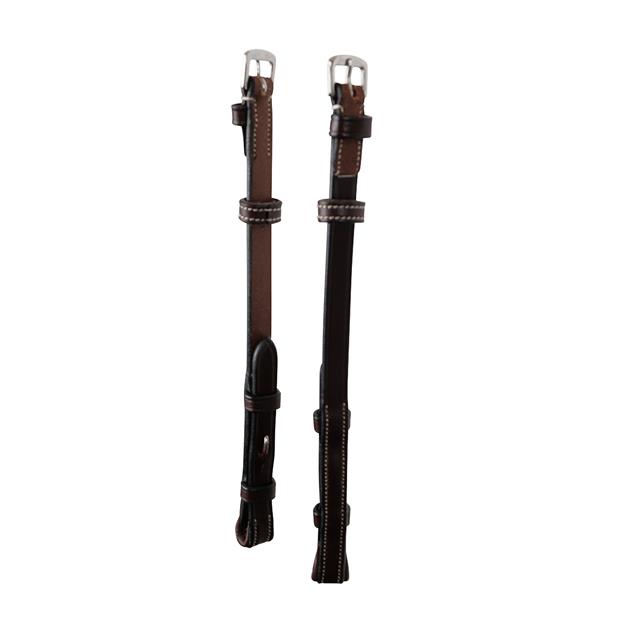 Bridle Cheekpieces Montar Contrast Blind Closures Organic Tanned Dark Brown-Beige
