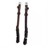 Bridle Cheekpieces Montar Contrast Cream Stitching Dark Brown-Beige