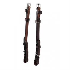 Bridle Cheekpieces Montar Contrast Cream Stitching Dark Brown-Beige