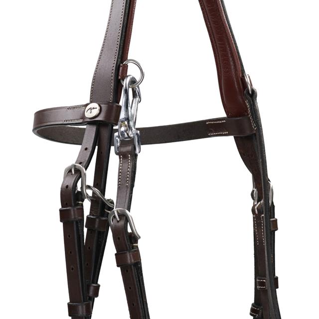 Bridle Dy'on Working Collection Flat Leather With Snap Hooks Brown