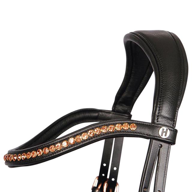 Bridle Harry's Horse Rosegold Anatomic Black-Gold