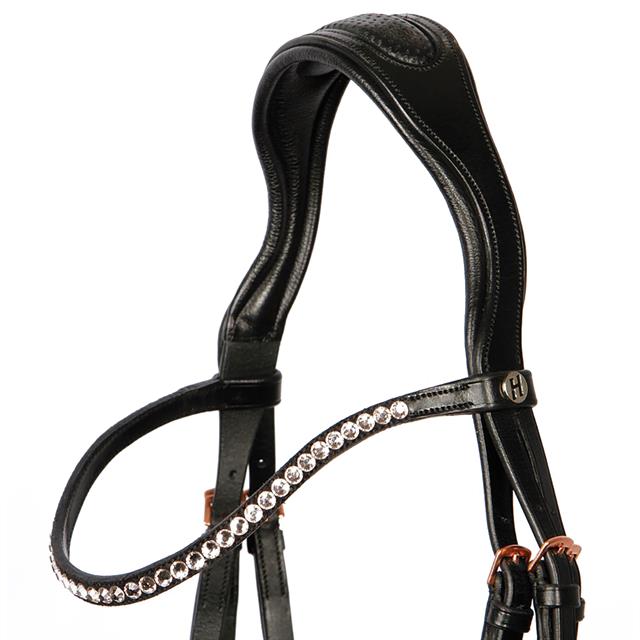 Bridle Harry's Horse Rosegold Lacque II Black