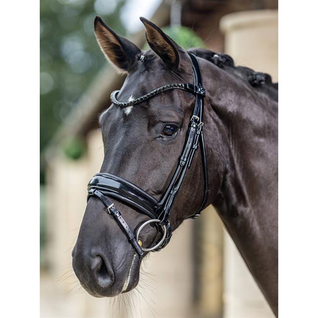 Bridle LeMieux Dressage Kudos Patent Black-Black