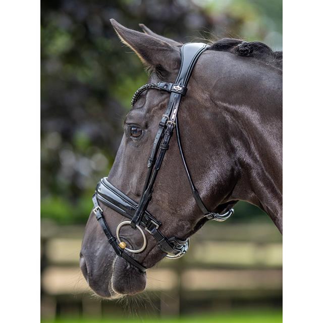 Bridle LeMieux Dressage Kudos Patent Black-Black