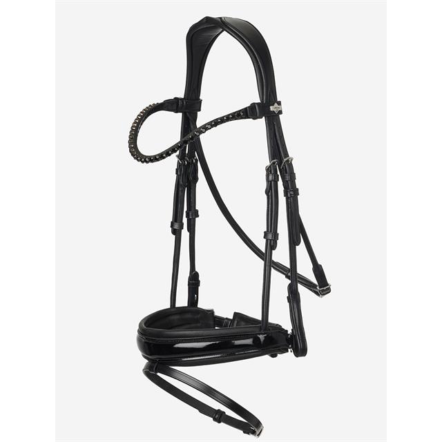 Bridle LeMieux Dressage Kudos Patent Black-Black