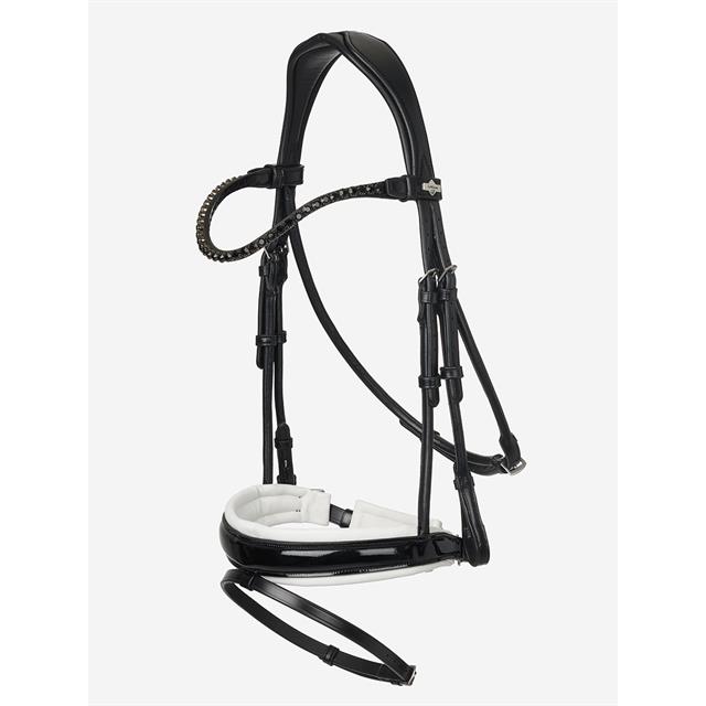 Bridle LeMieux Dressage Kudos Patent Black-White