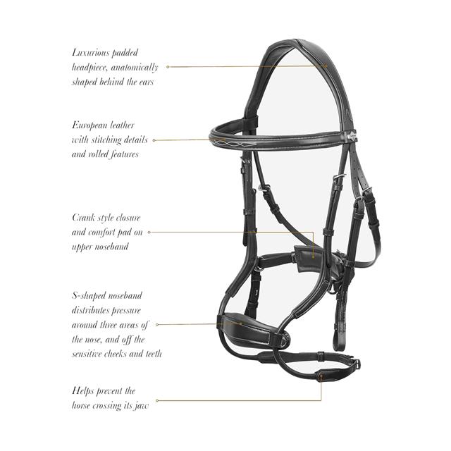Bridle LeMieux Kudos Clear Arc Black-Silver