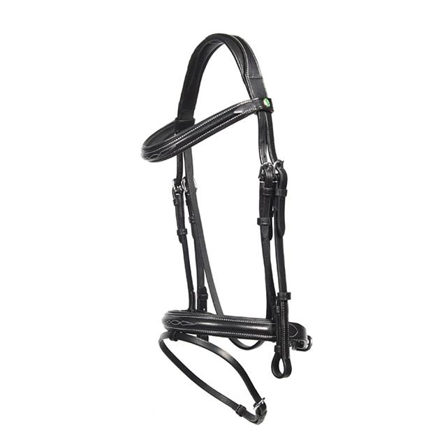 Bridle LJ Leathers New Pro Stainless Steel Buckles Black