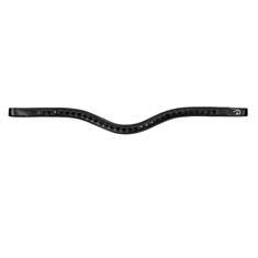 Browband Black Swarovski V-Shaped New English Collection Dy'on Black