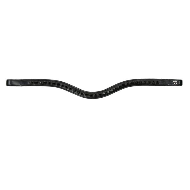 Browband Black Swarovski V-Shaped New English Collection Dy'on Black