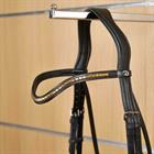 Browband Brass Clincher V-Shaped New English Collection Dy'on Black