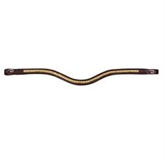 Browband Brass Clincher V-Shaped New English Collection Dy'on Brown