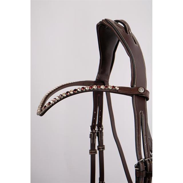 Browband Crystal Plum/Honey Montar Brown-Dark Red