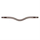 Browband Dy'on Double White Swarovski V-Shape New English Collection Brown