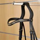 Browband Dy'on Gold Swarovski V-Shave New English Collection Black