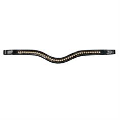 Browband Dy'on Gold Swarovski V-Shave New English Collection Black