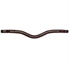 Browband Dy'on White Swarovski V-Shaped New English Collection Brown
