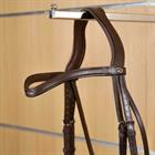Browband Flat Leather V-Shaped New English Collection Dy'on Brown