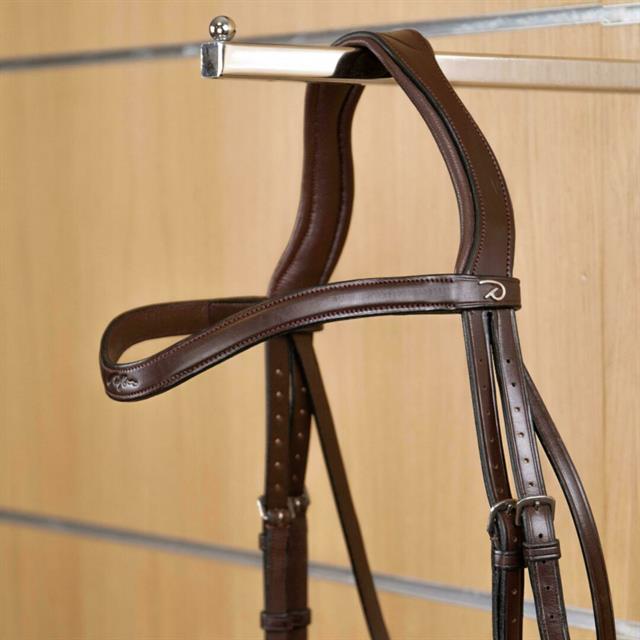 Browband Flat Leather V-Shaped New English Collection Dy'on Brown