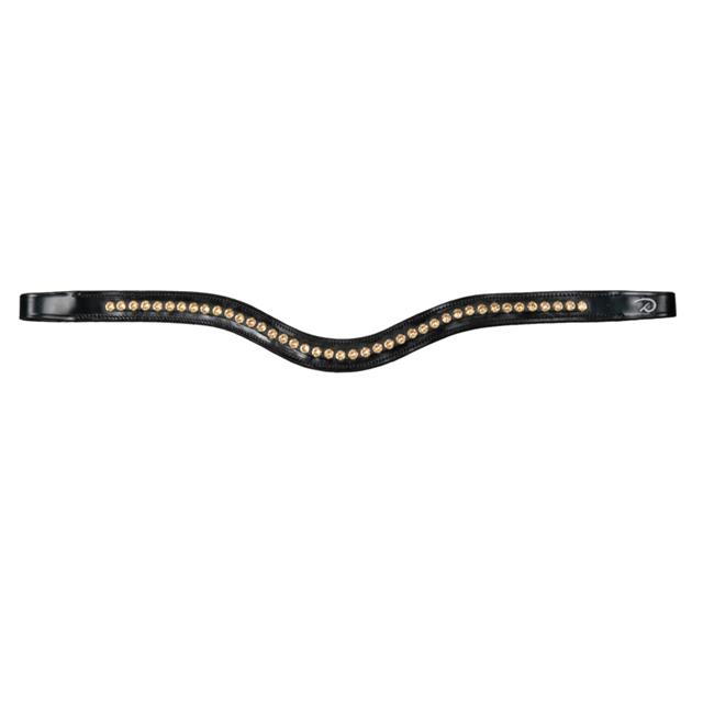 Browband Gold Swarovski V-Shave New English Collection Dy'on Black