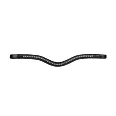 Browband Half Swarovski V-Shaped New English Collection Dy'on Black