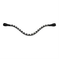Browband Leather Epplejeck EJSALERNO Black-Silver