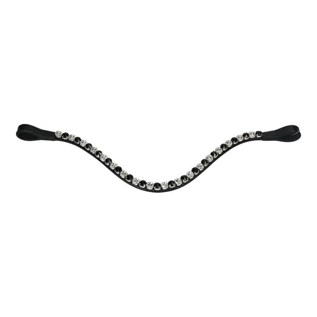 Browband Leather Epplejeck EJSALERNO Black-Silver
