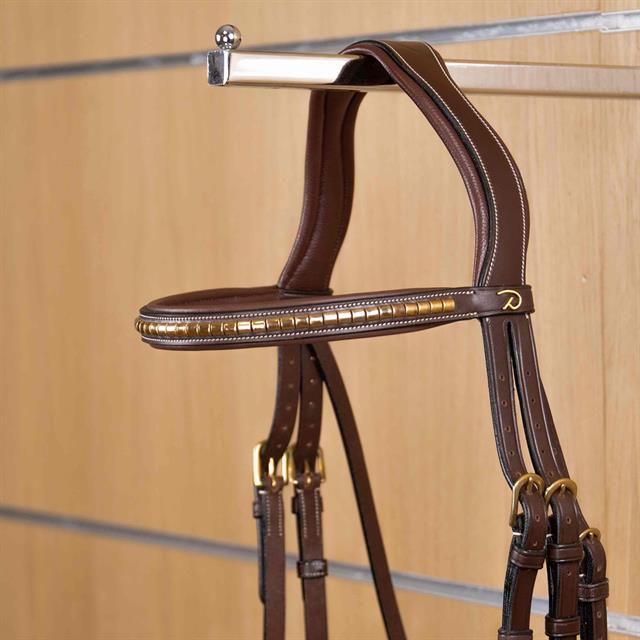 Browband mit Messingbeschlägen D Collection Dy'on Brown