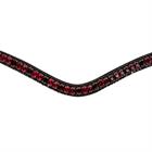 Browband Montar Dlux Black-Dark Red
