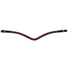 Browband Montar Dlux Black-Dark Red