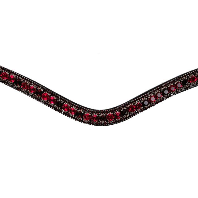 Browband Montar Dlux Black-Dark Red
