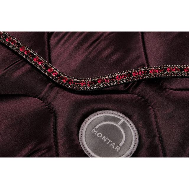 Browband Montar Dlux Black-Dark Red