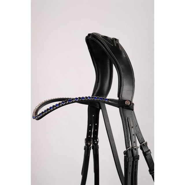 Browband Montar Fair Black-Blue