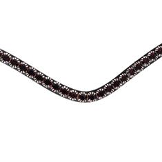 Browband Montar Fair Black-Dark Red
