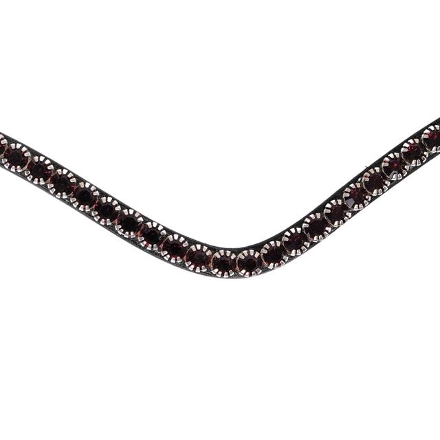 Browband Montar Fair Black-Dark Red