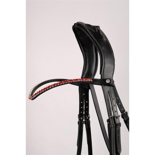 Browband Montar Fair Black-Red
