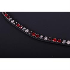 Browband PresTeq ShineBright Black-Dark Red